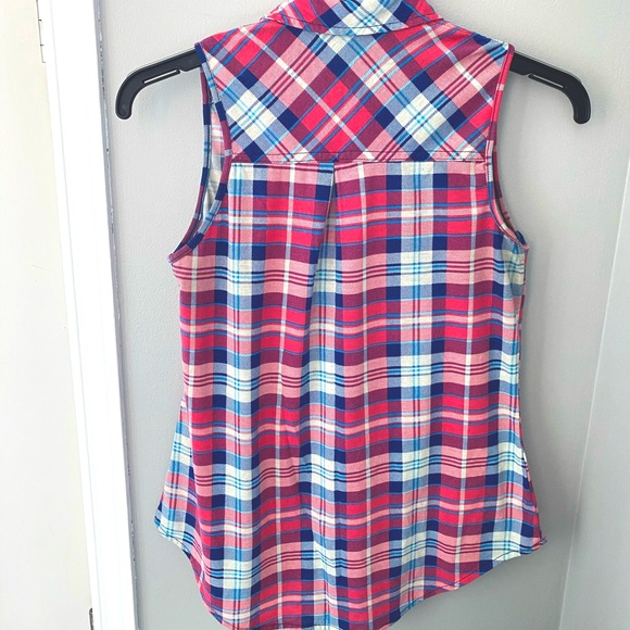 [💙🆓] Ardene • Pink & blue button down sleeveless shirt - Picture 7 of 7